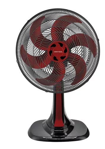 Ventilador Oscilante Mesa Turbo 30cm 110V Vermelho Ventisol